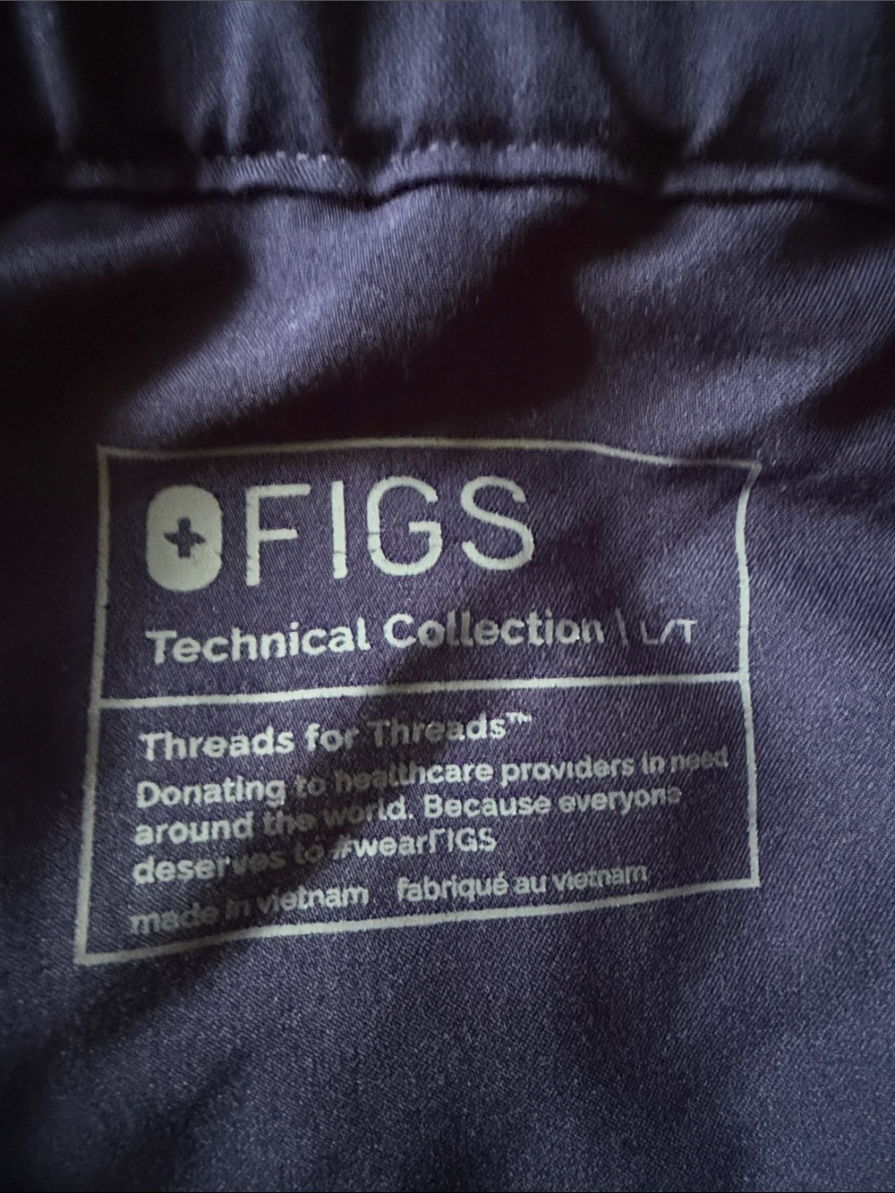 Figs men’s navy blue, scrub pants size large tall